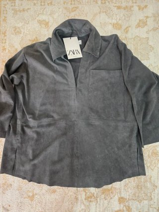Camisa piel ante Zara T. M-L