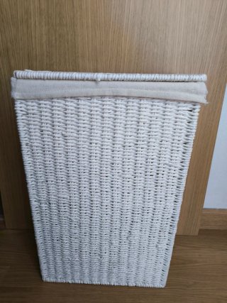 Cesta Ropa Zara Home Mimbre y Tela