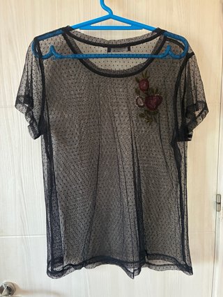 Blusón transparente Mango Talla XXL