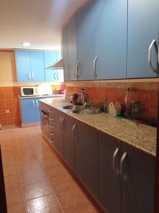 Mobiliario de cocina azul