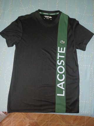 Camiseta Lacoste Negra Talla XS para niño.
