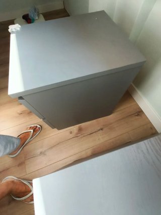 Mesillas de noche grises Ikea Malm (2 unidades)