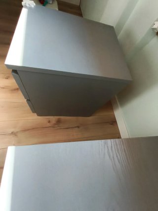 Mesillas de noche grises Ikea Malm (2 unidades)