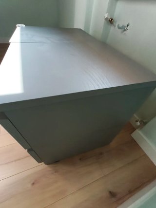 Mesillas de noche grises Ikea Malm (2 unidades)