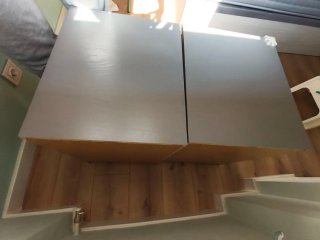 Mesillas de noche grises Ikea Malm (2 unidades)