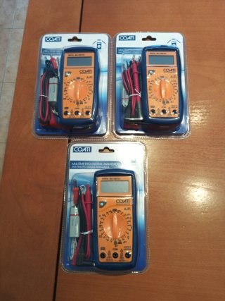 Lote 4 herramientas eléctricas y 3 multimetros