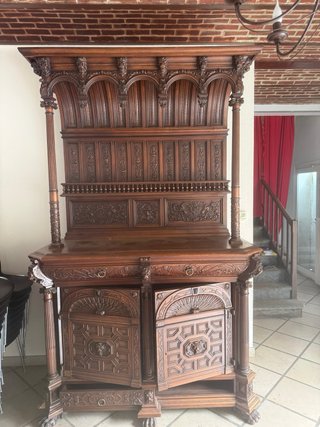 Mueble Iglesia Francés Antiguo Madera
