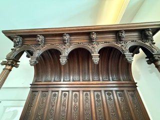 Mueble Iglesia Francés Antiguo Madera