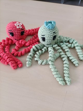 Muñecos de ganchillo pulpo