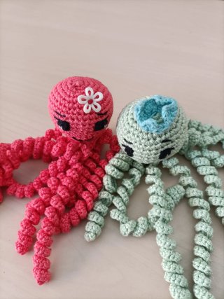 Muñecos de ganchillo pulpo