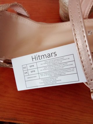 Sandalias cuña beige/doradas HITMARS talla 40