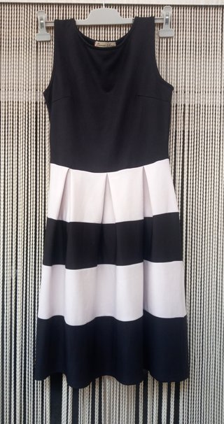 Vestido Cameo Rose Negro/Blanco T.38