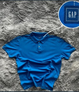 Polo GAP Azul Eléctrico Talla M Algodón