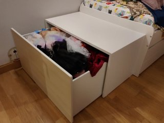 Banco almacenaje Ikea con cojín