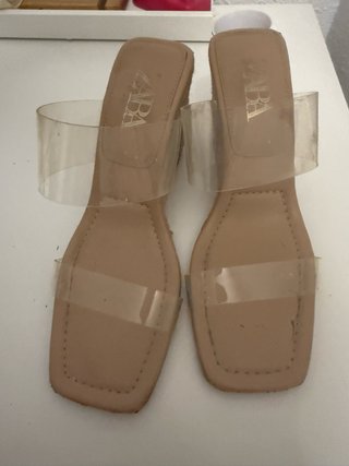 Sandalias Zara Beige Transparentes