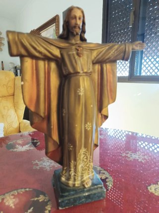 Cristo Redentor pasta madera Olot
