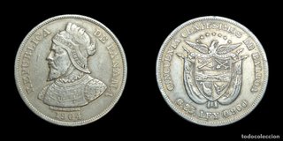 PANAMA 50 CENTESIMOS BALBOA 1904 (M1432)