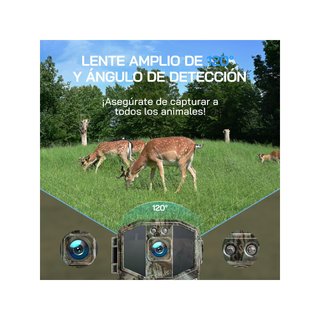 WOLFANG Cámara de caza WiFi 4K 64MP