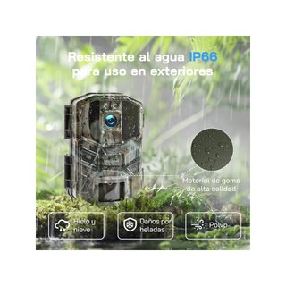 WOLFANG Cámara de caza WiFi 4K 64MP