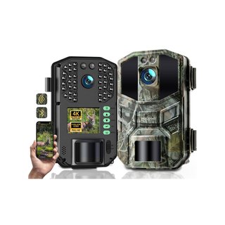 WOLFANG Cámara de caza WiFi 4K 64MP