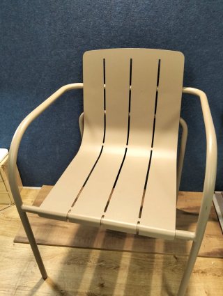 Silla Isoria Acero Apilable con Reposabrazos Sklum