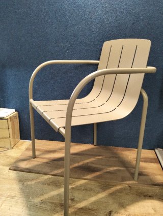 Silla Isoria Acero Apilable con Reposabrazos Sklum