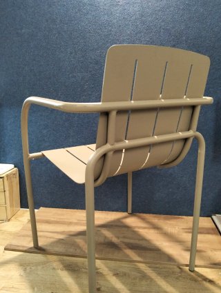 Silla Isoria Acero Apilable con Reposabrazos Sklum