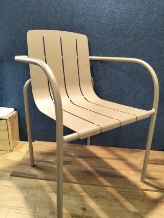Silla Isoria Acero Apilable con Reposabrazos Sklum