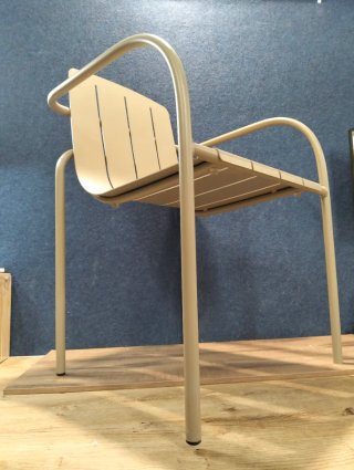 Silla Isoria Acero Apilable con Reposabrazos Sklum