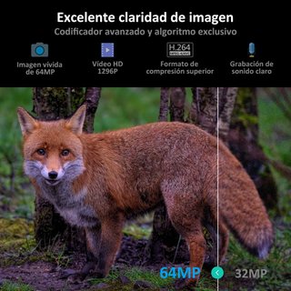 GardePro A3S cámara fototrampeo 64MP visión
