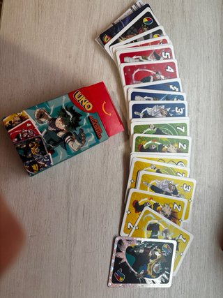 pack cartas uno animes