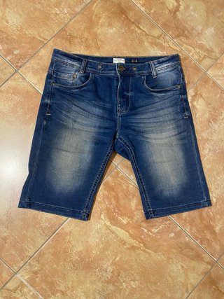 Bermuda Jeans Uomo Slim Fit Taglia 46