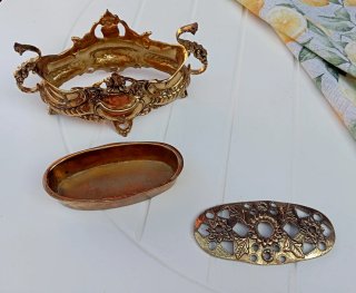 Cenicero/Inciensario Vintage Francés Dorado