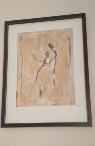 Cuadro abstracto pareja bailando