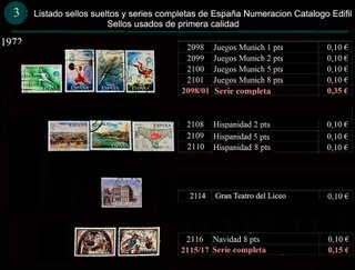 Sellos Año 1972 Completo y sueltos Usados España