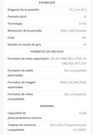 Libro electrónico Energy Sistem pro4
