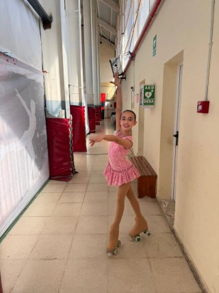Maillot Patinaje Artístico Rosa