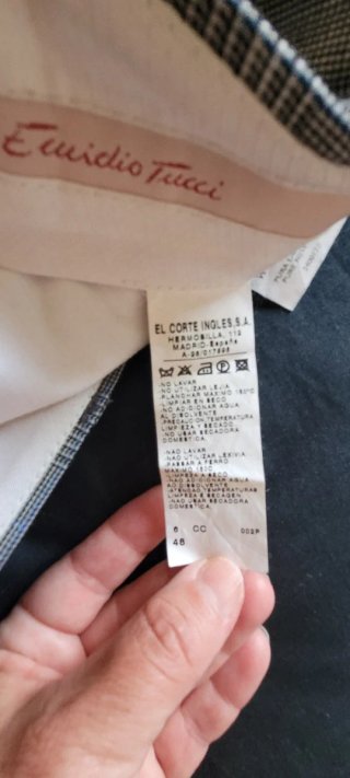 Traje gris cuadros Emidio Tucci caballero