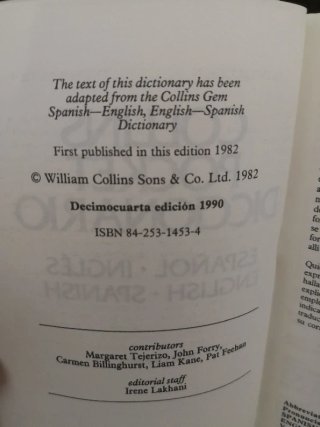 Diccionario español-inglés, English-Spanish