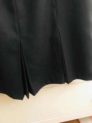 Falda negra plisados bajo Reguero Talla XL