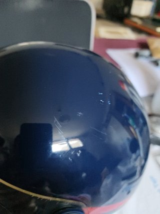 Casco Moto El Ganso Azul/Rojo