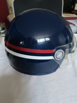 Casco Moto El Ganso Azul/Rojo