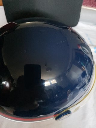 Casco Moto El Ganso Azul/Rojo