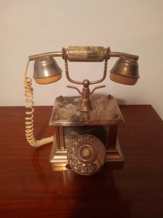 Teléfono Vintage Italiano Oro y Multicolor