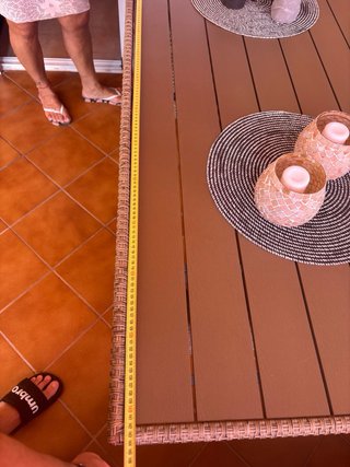 Mesa de terraza ratán