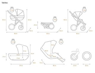 Carro Bebé Kunert Verino Capazo + Silla