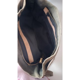 Bolso piel beige y marrón