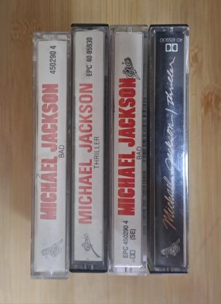 Lote 4 Casetes Michael Jackson Thriller Bad