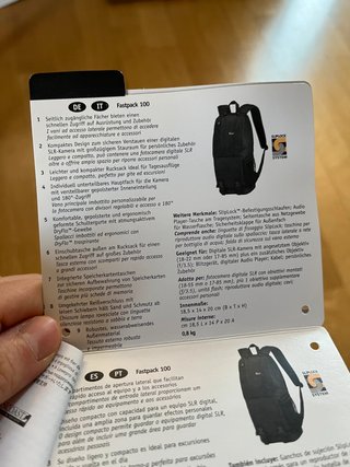 Zaino per reflex Lowepro pack 100