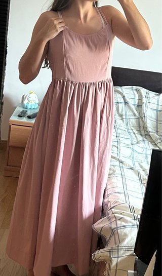 Vestido rosa pastel